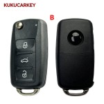 For VW Transporter Polo GOLF 202AD Folding Remote key Shell Fob HU66Blade 2/3/3+1 Buttons