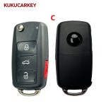 For VW Transporter Polo GOLF 202AD Folding Remote key Shell Fob HU66Blade 2/3/3+1 Buttons