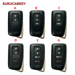For Lexus ES GS NX RX LX XM38 2/3/4 Buttons Smart Car Key Shell