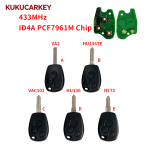 3 Buttons 433MHz ID4A PCF7961M Chip Remote Car Key For Renault Duster Modus Clio 3 Twingo Dacia Logan Sandero Kangoo Blade:VA2/HU136TE/VAC102/HU136/NE72