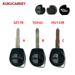 For Suzuki Key Swift Grand Vitara SX4 Liana Aerio Jimny Jimn Auto Key 2 Buttons Remote Car Key Silicone Rubber Pad Blade:SZ11R/TOY43/HU133R