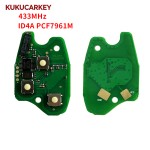 2 Buttons 433MHz ID4A PCF7961M Chip Remote Car Key For Renault Duster Modus Clio 3 Twingo Dacia Logan Sandero Kangoo Blade:VA2/HU136TE/VAC102/HU136/NE72
