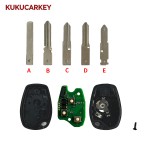 2 Buttons 433MHz ID4A PCF7961M Chip Remote Car Key For Renault Duster Modus Clio 3 Twingo Dacia Logan Sandero Kangoo Blade:VA2/HU136TE/VAC102/HU136/NE72
