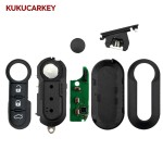 2/3 Buttons Flip Remote Key Fob, HITAG AES 4A Chip, 433MHz, FCC ID:A2C86460000, Replacement Car Key for Fiat Strada, MOBI, UNO, Fiorino, E MAIS