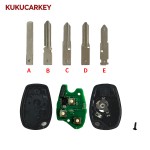 2 Buttons 433MHz ID46 PCF7947 Chip Remote Car Key For Renault Duster Modus Clio 3 Twingo Dacia Logan Sandero Kangoo Blade:VA2/HU136TE/VAC102/HU136/NE72