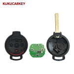 3/4Buttons Car Remote Smart Key For Mercedes-Benz Smart Fortwo 451 2007-2013 433Mhz 46Chip PCF7941 FCCID:KR55WK45144 4518203797