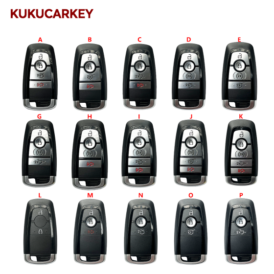 Remote Key Shell Case For Ford Edge Explorer Expedition Fusion Mondeo Replacement Smart Keyless Promixity Card 2017+