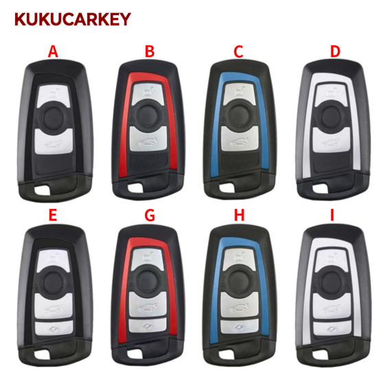 3/4 Buttons Key Case For BMW CAS4 F 3 5 7 Series E90 E92 E93 X5 F10 F20 F30 F40 Key Case Cover Smart Car Key Case Shell