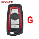 3/4 Buttons Key Case For BMW CAS4 F 3 5 7 Series E90 E92 E93 X5 F10 F20 F30 F40 Key Case Cover Smart Car Key Case Shell