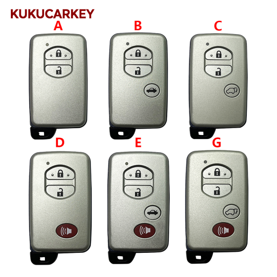 Replacement  Smart Remote White Key Shell 2/3/4 Button for Toyota 4 Runner Avalon Land Cruiser Prius Highlander Venza Prius