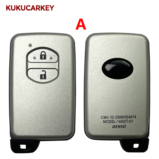 Replacement  Smart Remote White Key Shell 2/3/4 Button for Toyota 4 Runner Avalon Land Cruiser Prius Highlander Venza Prius