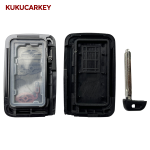 Car Key Fob Case Shell Housing for Toyota Land Cruiser Prado Camry Crown Majesta Highlander Kluger Mark X Subaru Foreste XV TOY48 Emergency Key Blank Uncut