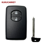 Car Key Fob Case Shell Housing for Toyota Land Cruiser Prado Camry Crown Majesta Highlander Kluger Mark X Subaru Foreste XV TOY48 Emergency Key Blank Uncut