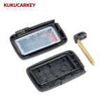 Car Key Fob Case Shell Housing for Toyota Land Cruiser Prado Camry Crown Majesta Highlander Kluger Mark X Subaru Foreste XV TOY48 Emergency Key Blank Uncut