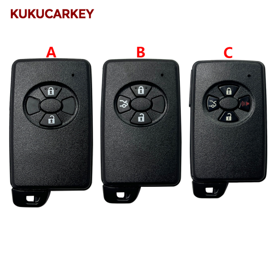 Replacement Shell 2/3/4 Buttons Smart Remote Key Fob for Toyota RAV4 Vitz Ractis Car Key Blank Case TOY48