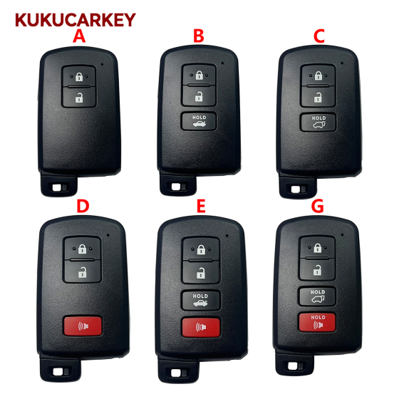 2/3/4 Buttons smart key for Toyota car remote shell with blade