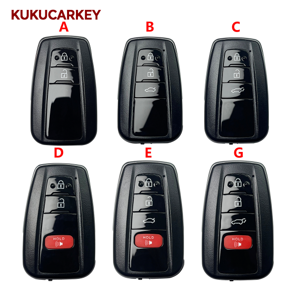 Upgrade Remote 2/3/4Buttons Car Smart Key Shell For Toyota Camry Crown Avalon  Land Cruiser Prius RAV4 Venza 4Runner Fob Case