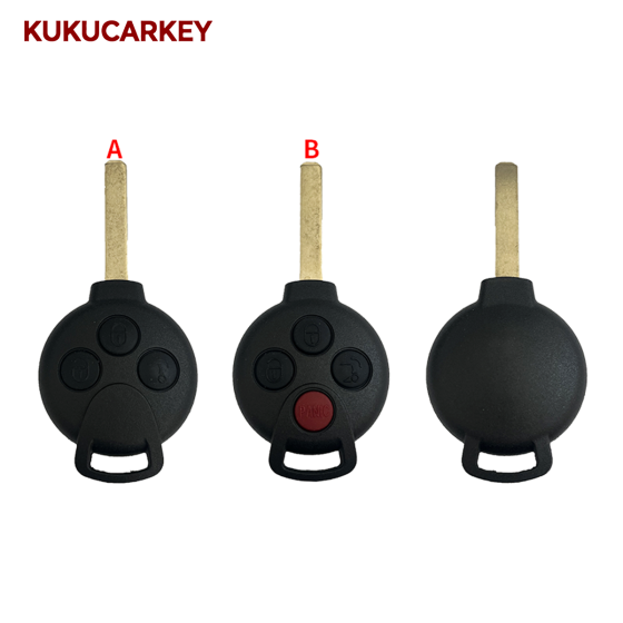 3/4 Buttons Remote Key Shell Case Fob For Benz MB Smart Fortwo Forfour City Roadster
