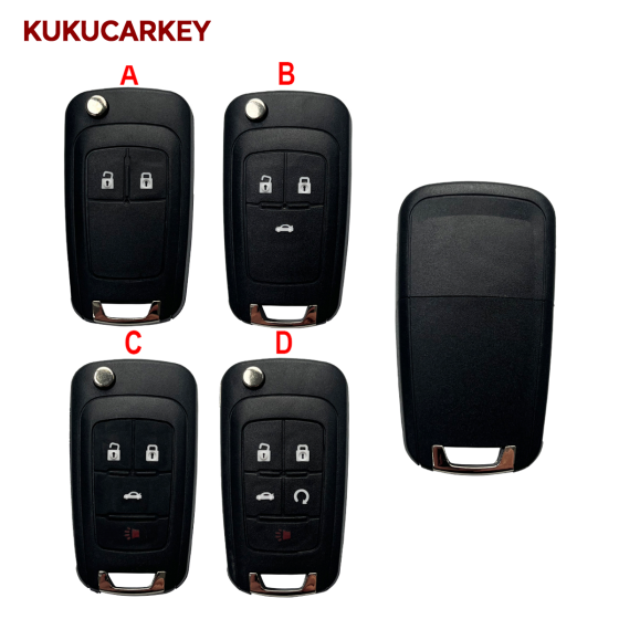 Flip Folding Remote car Key Shell For Chevrolet Cruze Epica Lova Camaro Impala 2/3/4/5 Buttons HU100 Blade
