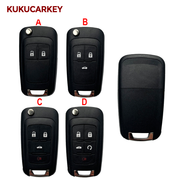 Flip Folding Remote car Key Shell For Chevrolet Cruze Epica Lova Camaro Impala 2/3/4/5 Buttons HU100 Blade