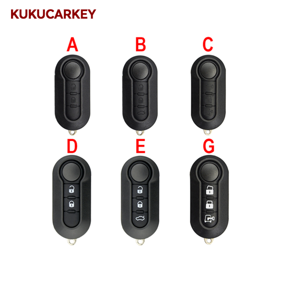 For Fiat 500 Panda Punto Bravo Stilo Ducato SIP22 2/3 Buttons Filp Remote Car Key shell