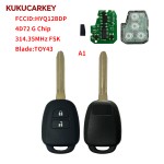适用于丰田塔科马 / 塔科马混动版、RAV4、汉兰达、酷路泽 汽车遥控钥匙  频率:314.35MHz FSK  芯片:4D72 G/8A-H  P/N:89070-42880/04020  FCCID:HYQ12BDP