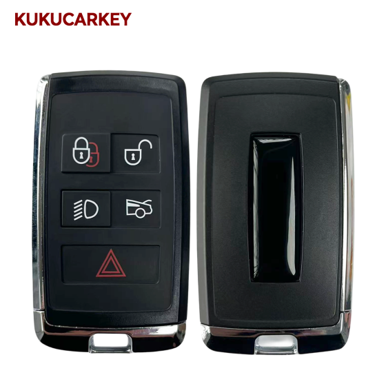 5 Buttons Smart Key Shell For Jaguar Key Fob Cover Case Replacement 2018-2023