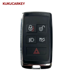 5 Buttons Smart Key Shell For Jaguar Key Fob Cover Case Replacement 2018-2023