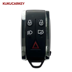 5 Buttons For Jaguar X XF XK JF XJ XE XJL X-Type S-Type 2007-2012 Remote Car Key Shell Blank Uncut Fob Case Cover
