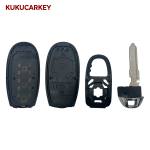 Replacement Smart key Remote Key Shell 2/3 buttons for SUZUKI SX4 Swift Vitara S-CROSS key with Emergency Key Blade