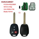 适用于丰田塔科马 / 塔科马混动版、RAV4、汉兰达、酷路泽 汽车遥控钥匙  频率:314.35MHz FSK  芯片:4D72 G/8A-H  P/N:89070-42880/04020  FCCID:HYQ12BDP