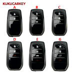 Remote Key Fob Shell Case Housing For Toyota Fortuner Prado  Land Cruiser Camry RAV4 Highlander Crown Hilux Smart Keyless 2/3/4 Buttons