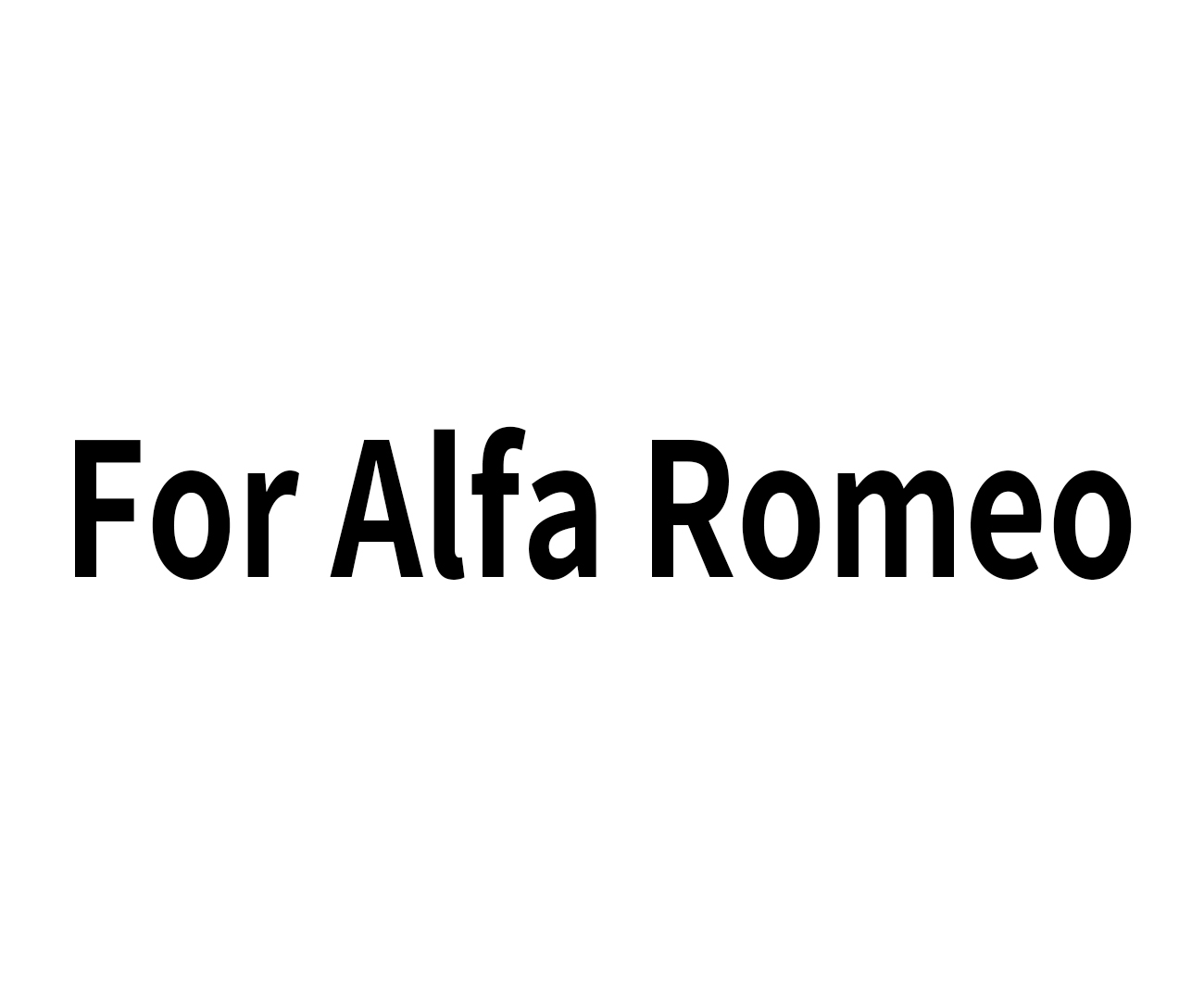 For Alfa Romeo